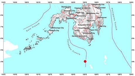 菲南海域6.1级地震或有余震