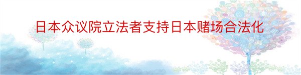 日本众议院立法者支持日本赌场合法化