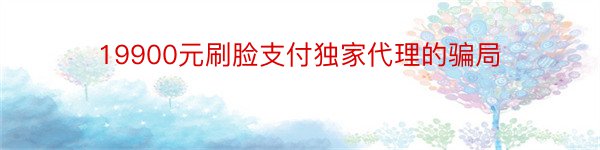 19900元刷脸支付独家代理的骗局